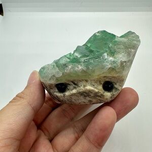Green Fluorite Crystal “Hedgehog” Carving – Natural Cluster Specimen A, 2.25"